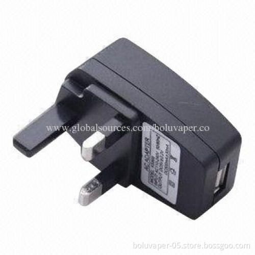 UK Standard Adapter for Electronic Cigarettes, CE/FCC and RoHS Marks